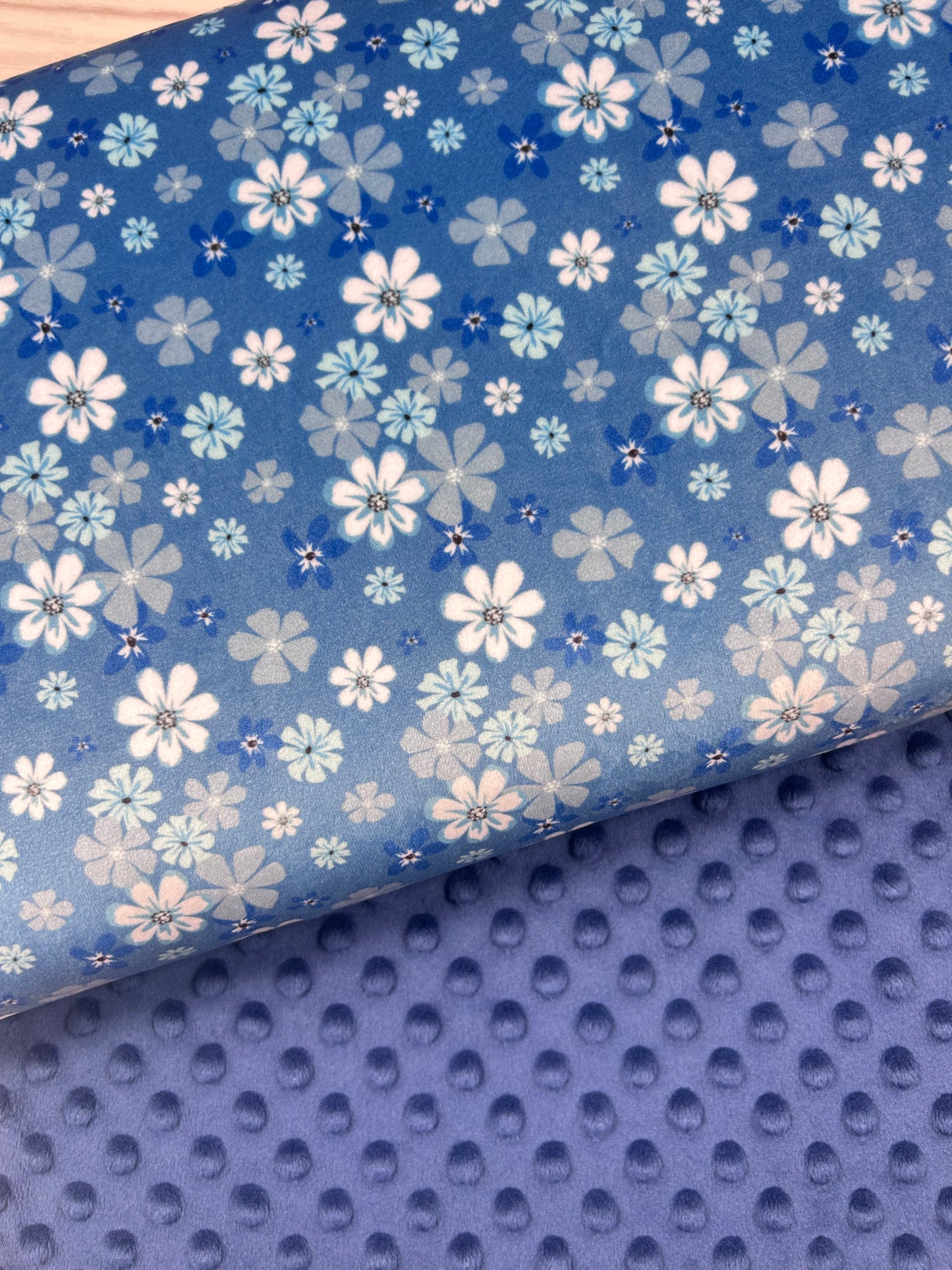 Ditsy Denim - Minky Fabric