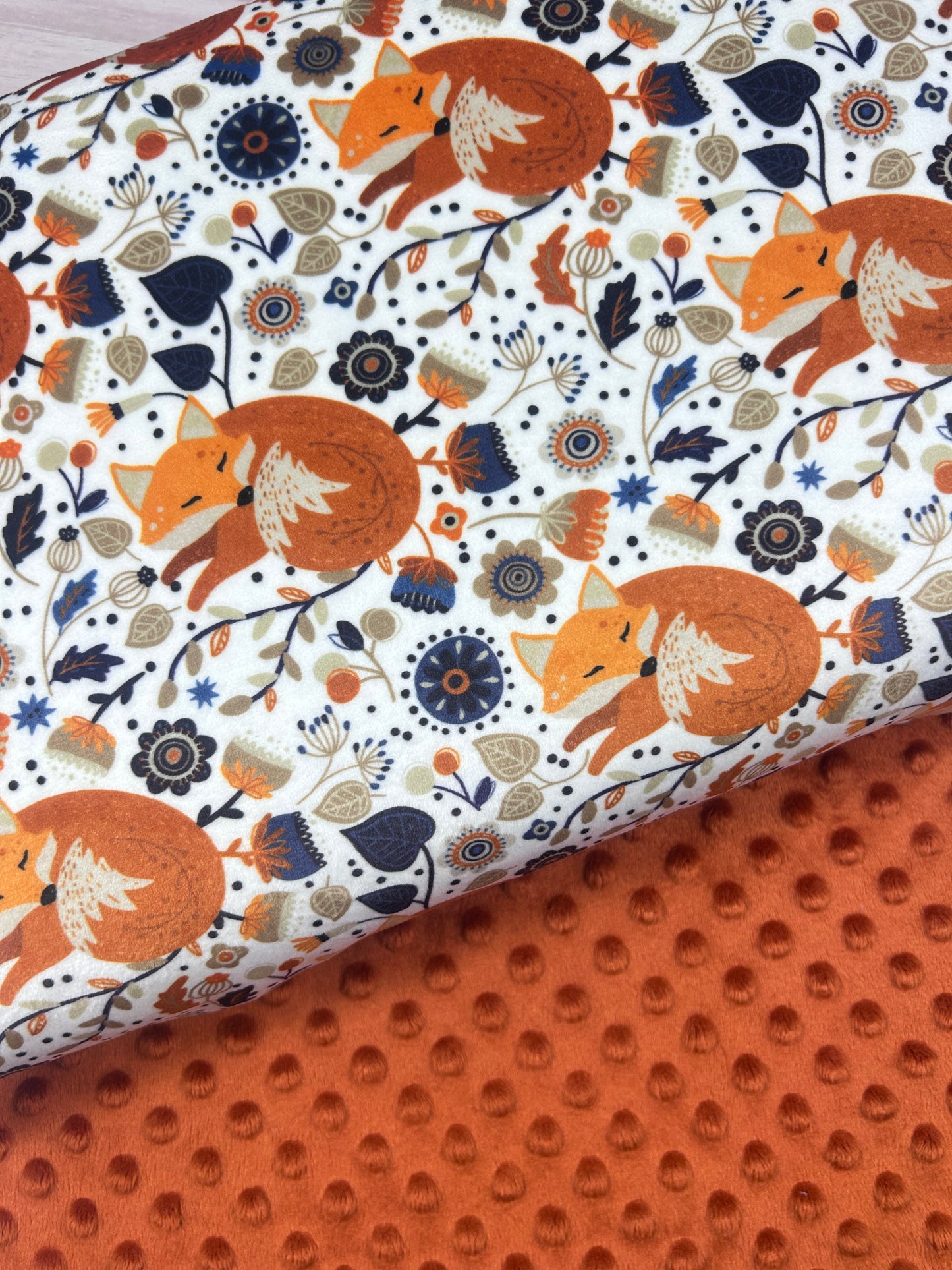 Whimsical Fox - Minky Fabric