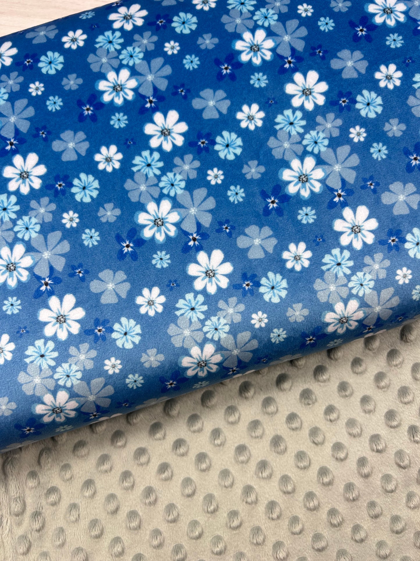 Ditsy Denim - Minky Fabric