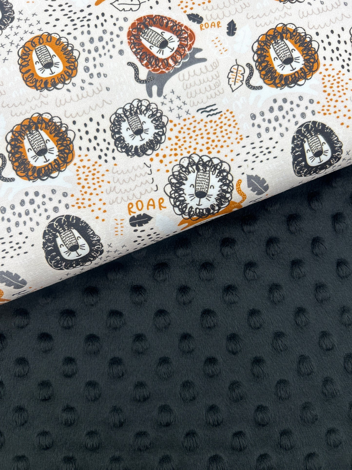 Premium Minky Dot Fabric - Black