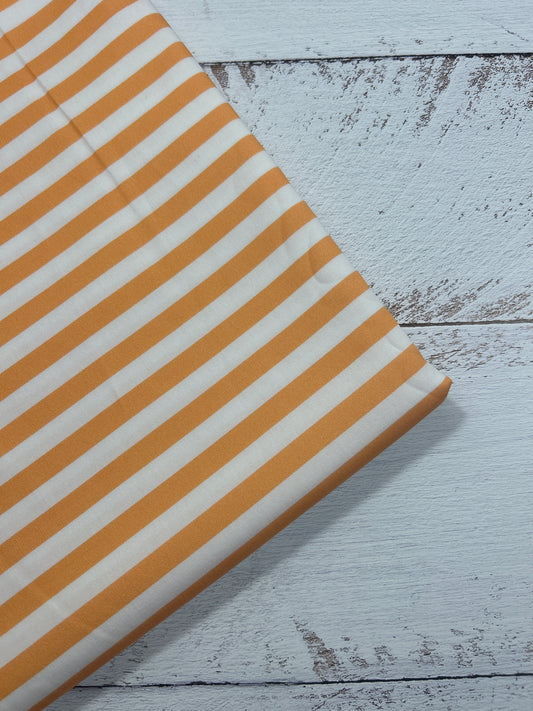 Orange Stripes  - Cotton Woven Fabric