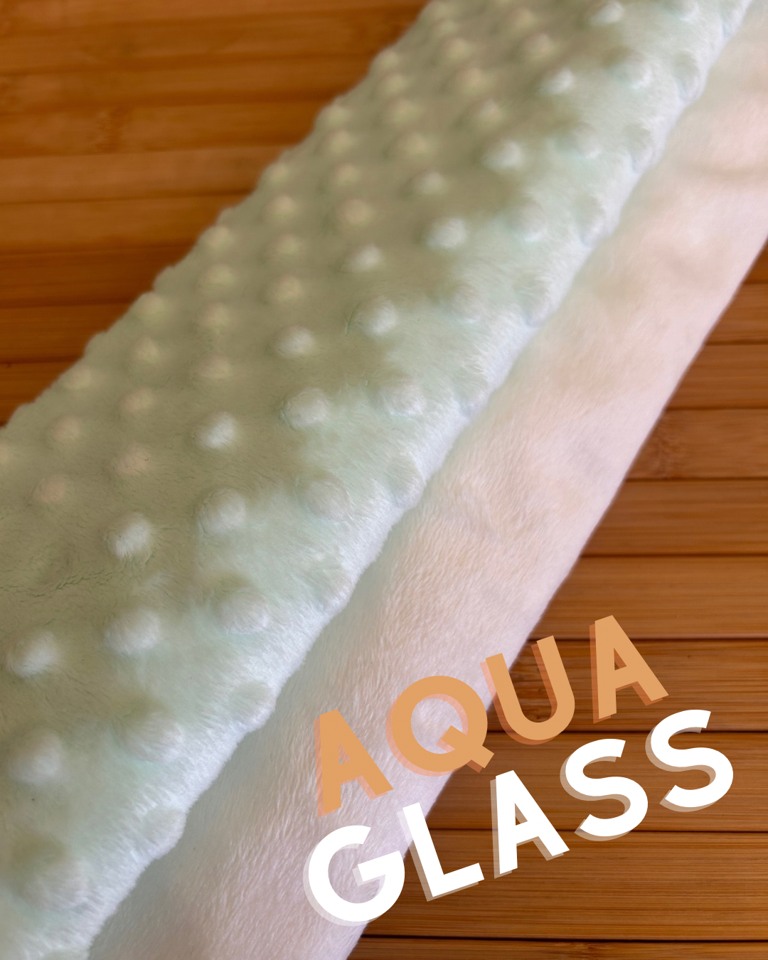 Premium Minky Dot Fabric - Aqua Glass