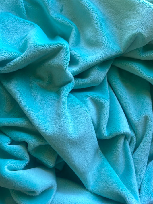 Premium Smooth Minky Fabric - Aruba Blue