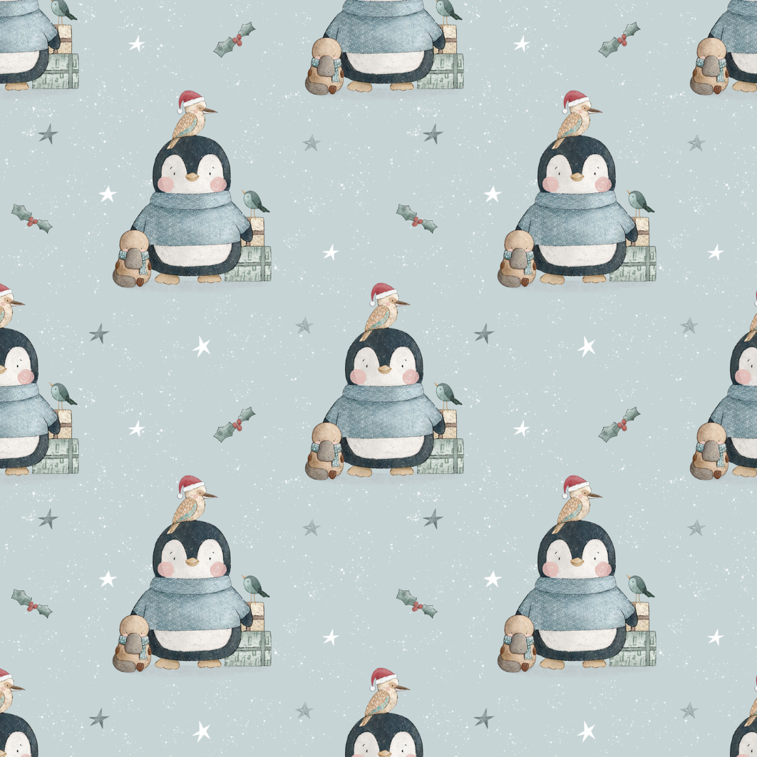 Aussie Christmas Penguin and Friends (June Pre-Order) - Fabric
