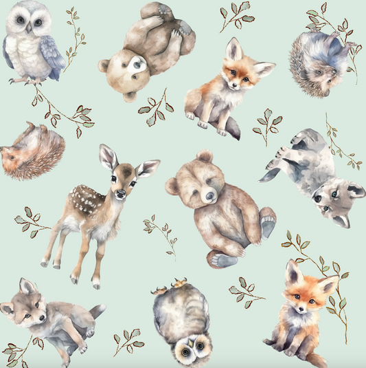 Babies of the Forest - Mint  (September Pre-Order) - Fabric