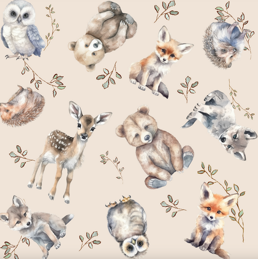 Babies of the Forest - Oatmeal (September Pre-Order) - Fabric