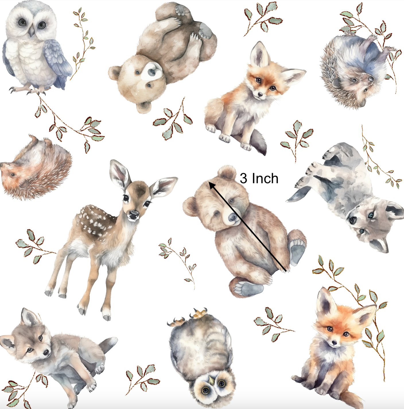 Babies of the Forest - White (September Pre-Order) - Fabric
