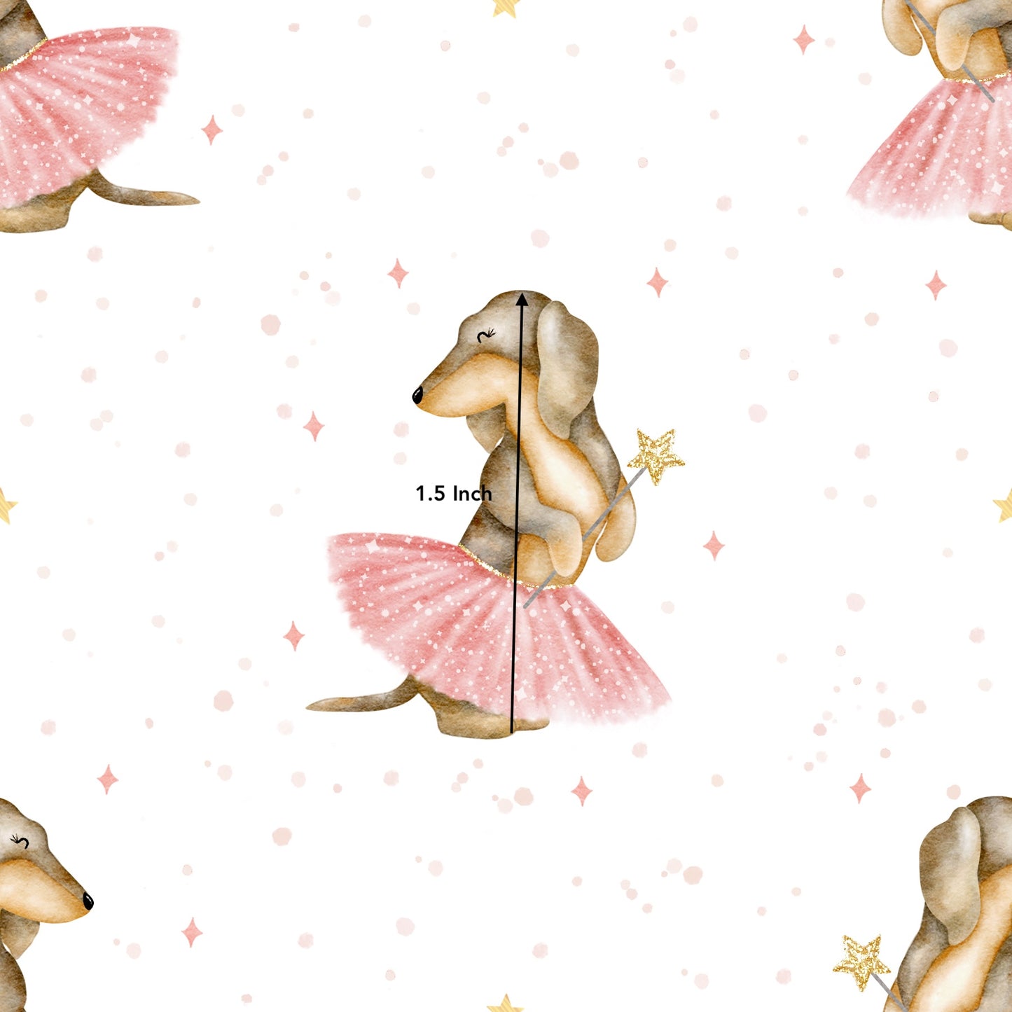 Ballerina Daschund (March Pre-Order) - Fabric