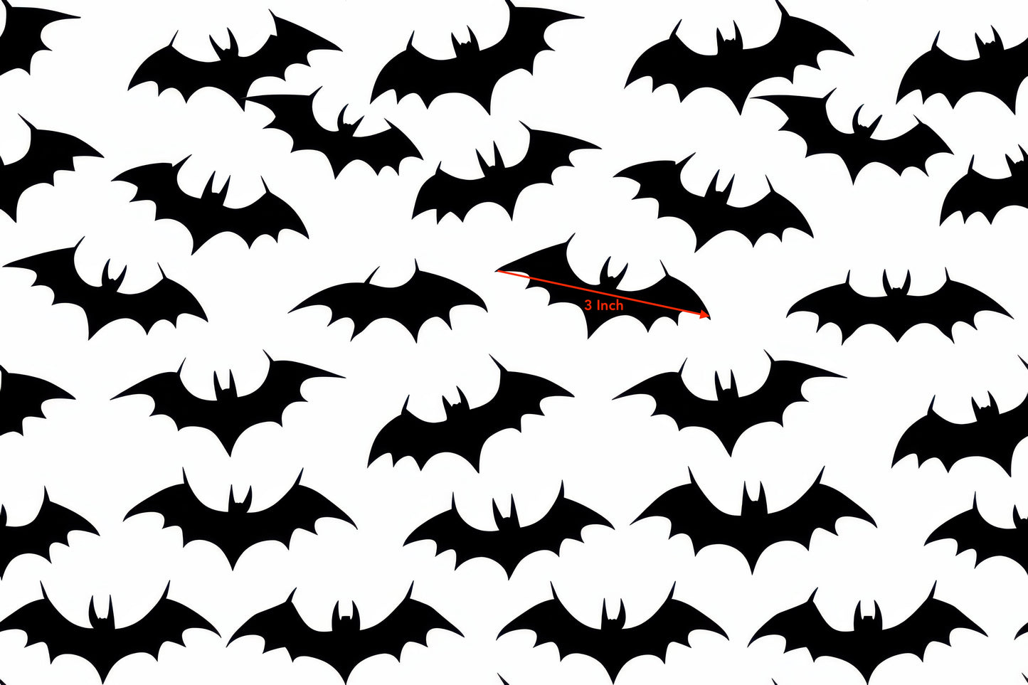 Bats on White (June Pre-Order) - Fabric