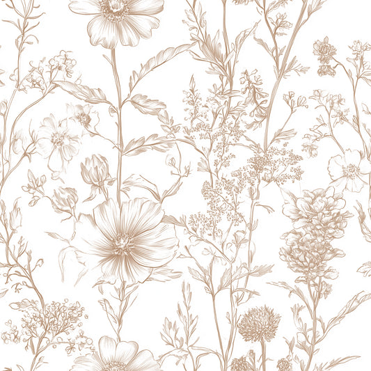 Beige Florette (September Pre-Order) - Fabric