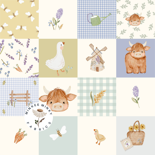 Cutie Cow Patchwork (May Pre-Order) - Fabric