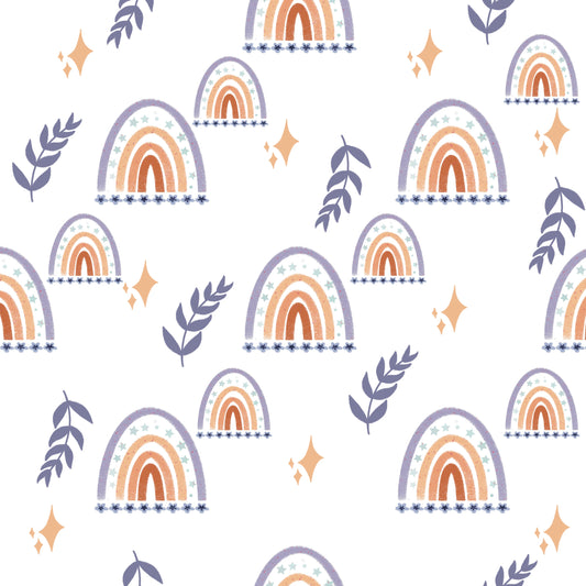 Blue Rainbows and Ferns (September Pre-Order) - Fabric