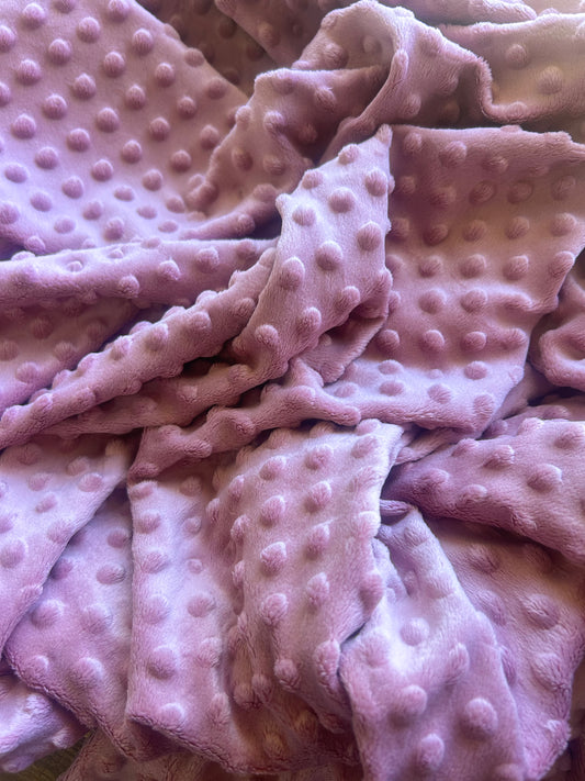 Premium Minky Dot Fabric - Blush