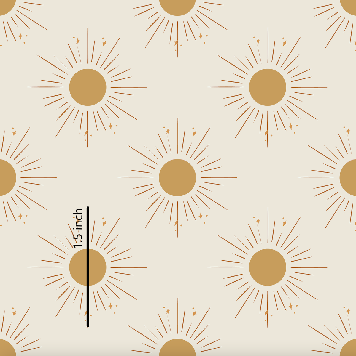 Boho Sun Gold - Rib Knit Fabric