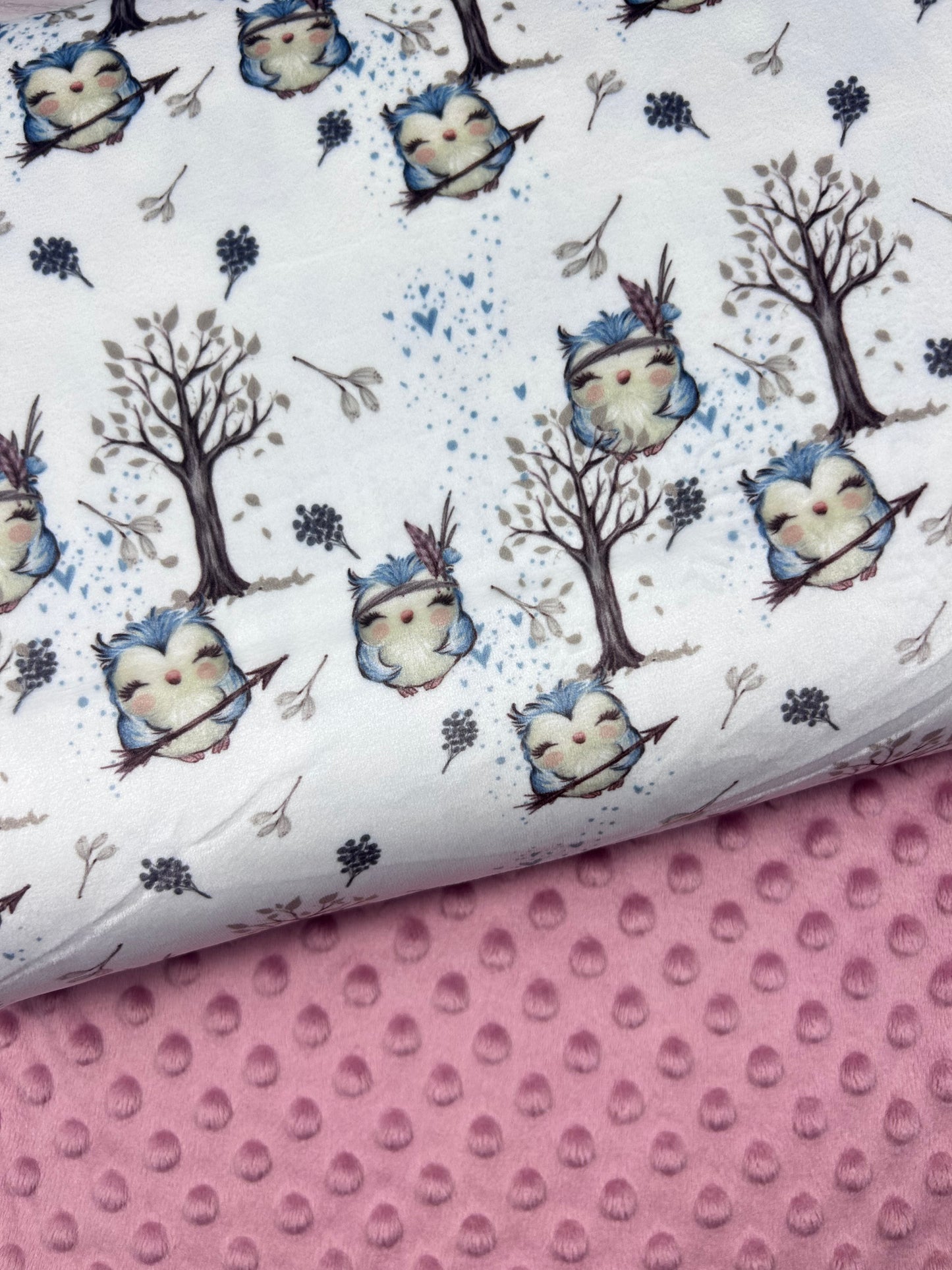 Woodland Owl - Minky Fabric