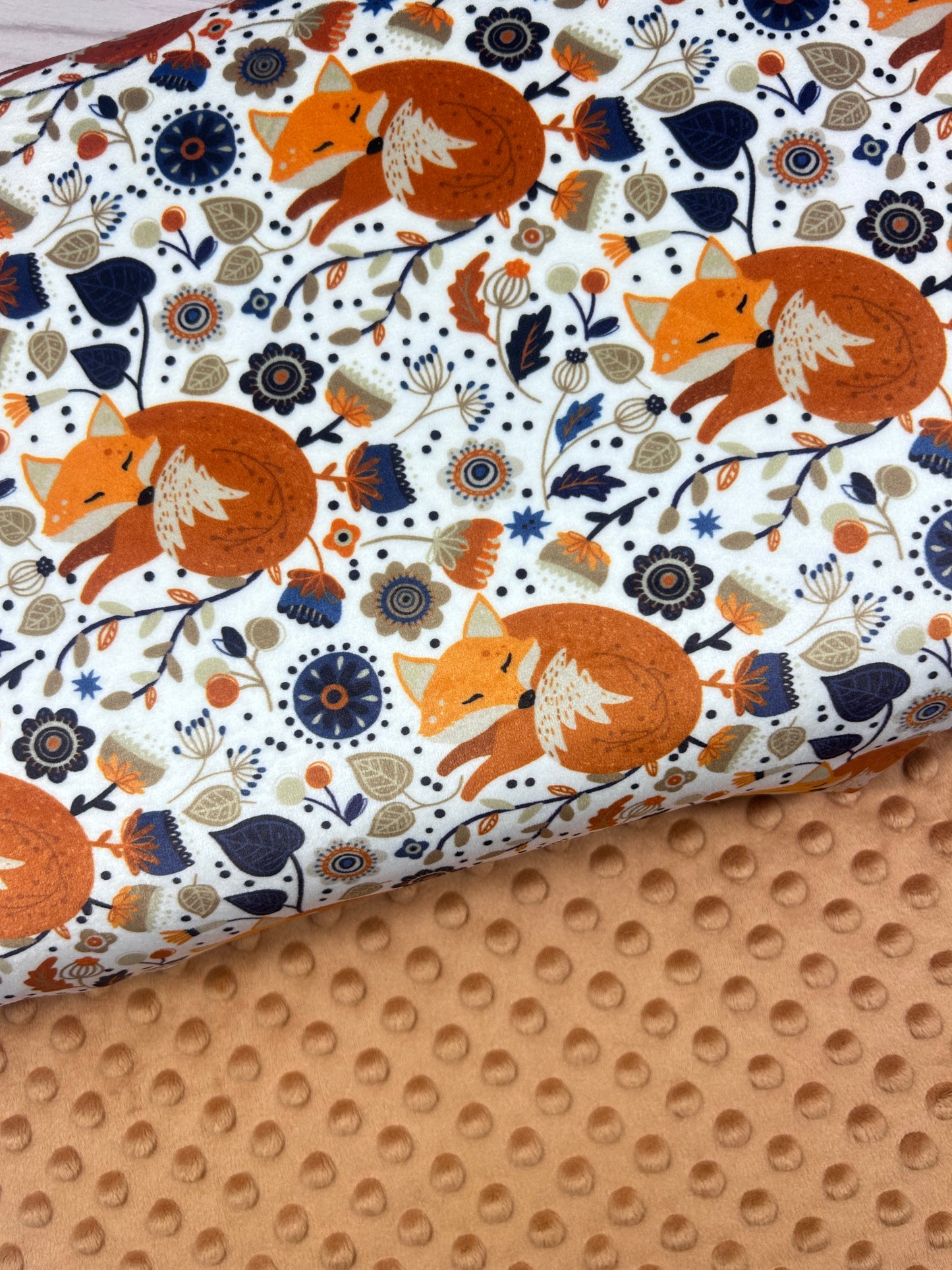 Whimsical Fox - Minky Fabric