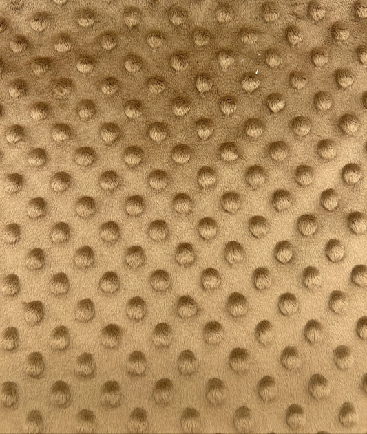 Premium Minky Dot Fabric - Champagne Beige