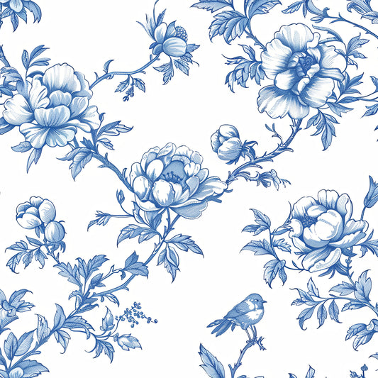 Chinoiserie Blue Bird (September Pre-Order) - Fabric