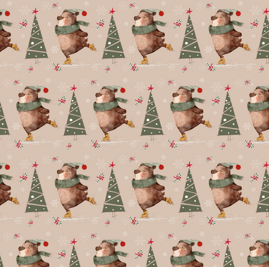 Christmas Bear Dusty (June Pre-Order) - Fabric
