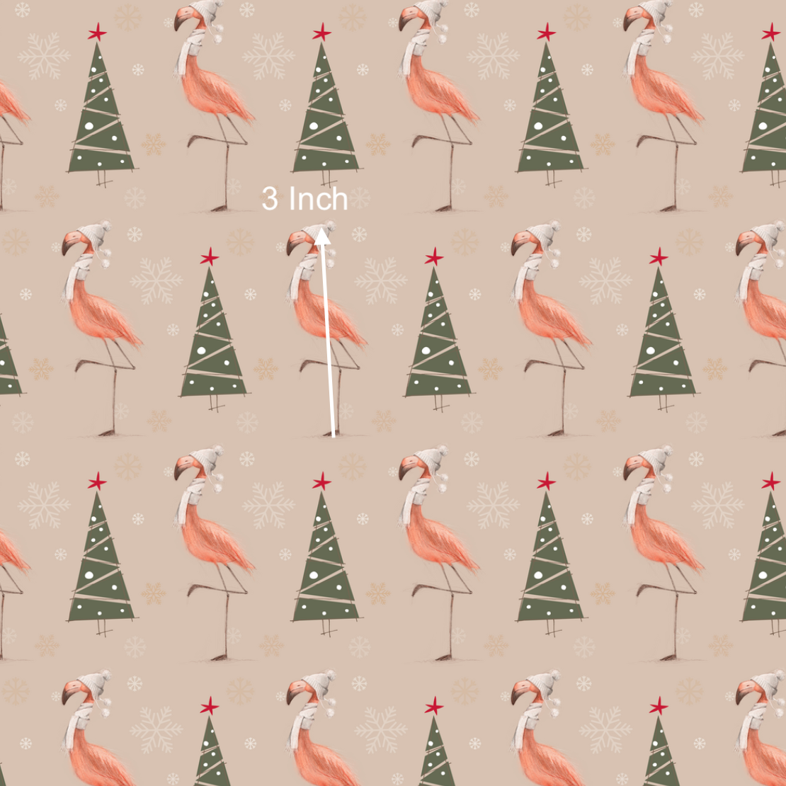 Christmas Flamingo - Dusty (June Pre-Order) - Fabric