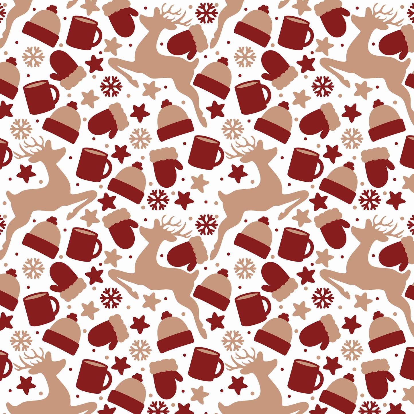 Reindeer, Hats & Mittens (June Pre-Order) - Fabric