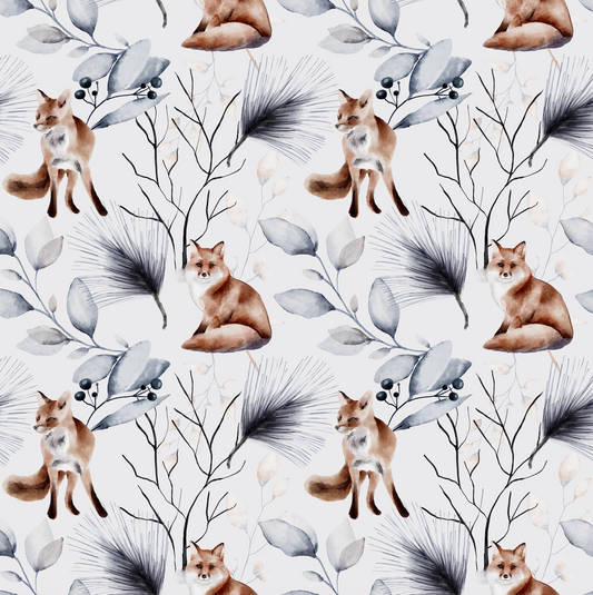 Christmas Winter Fox (June Pre-Order) - Fabric