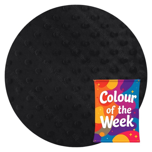 Premium Minky Dot Fabric - Black