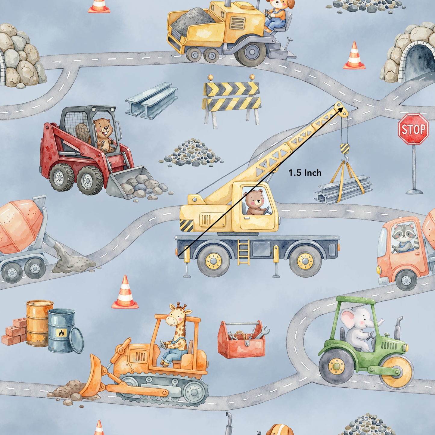 Cute Construction (March Pre-Order) - Fabric