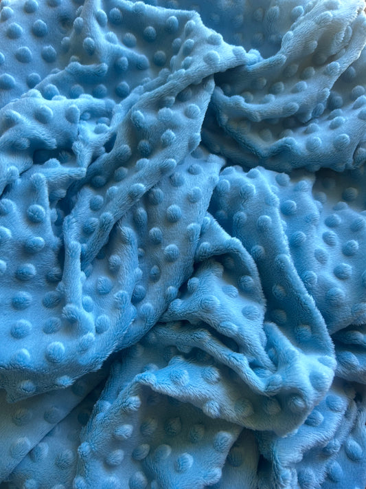 Premium Minky Dot Fabric - Delphinium