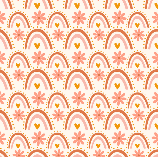 Ditsy - Rainbows & Daisies (September Pre-Order) - Fabric