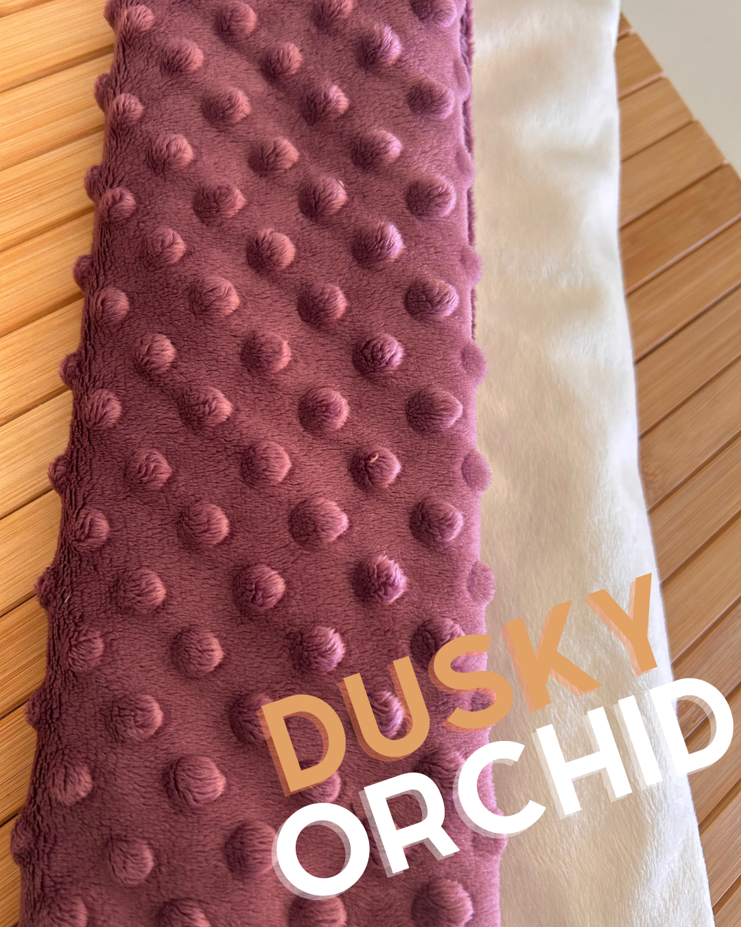 Premium Minky Dot Fabric - Dusky Orchid