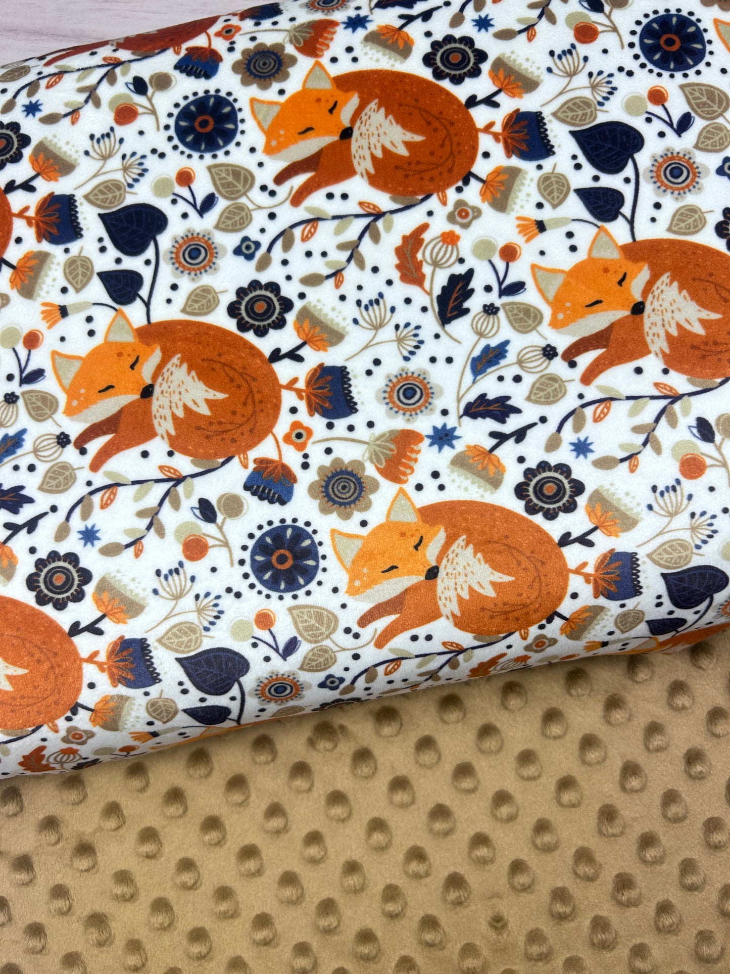 Whimsical Fox - Minky Fabric