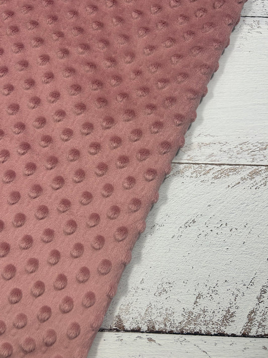 Premium Minky Dot Fabric - Blush