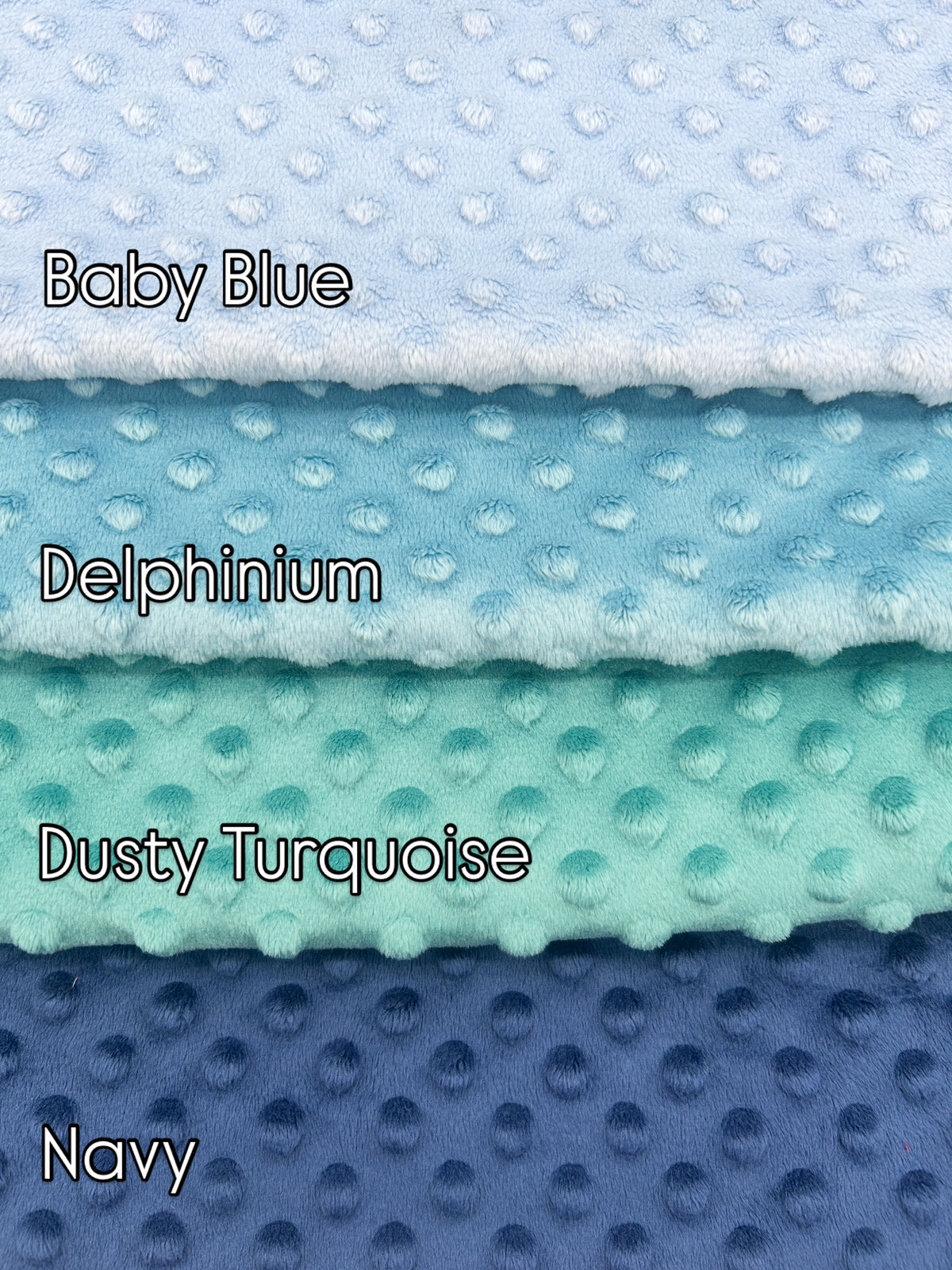 Premium Minky Dot Fabric - Navy