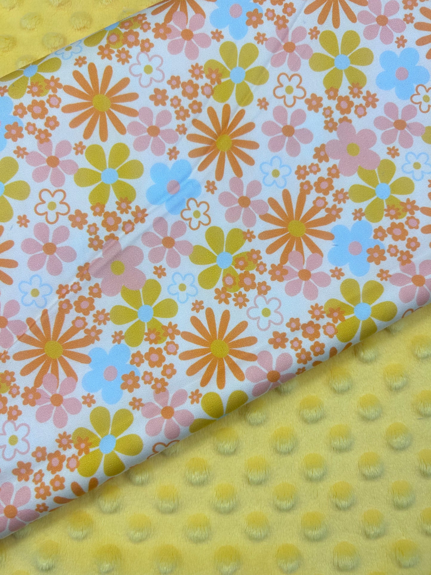 Premium Minky Dot Fabric - Popcorn