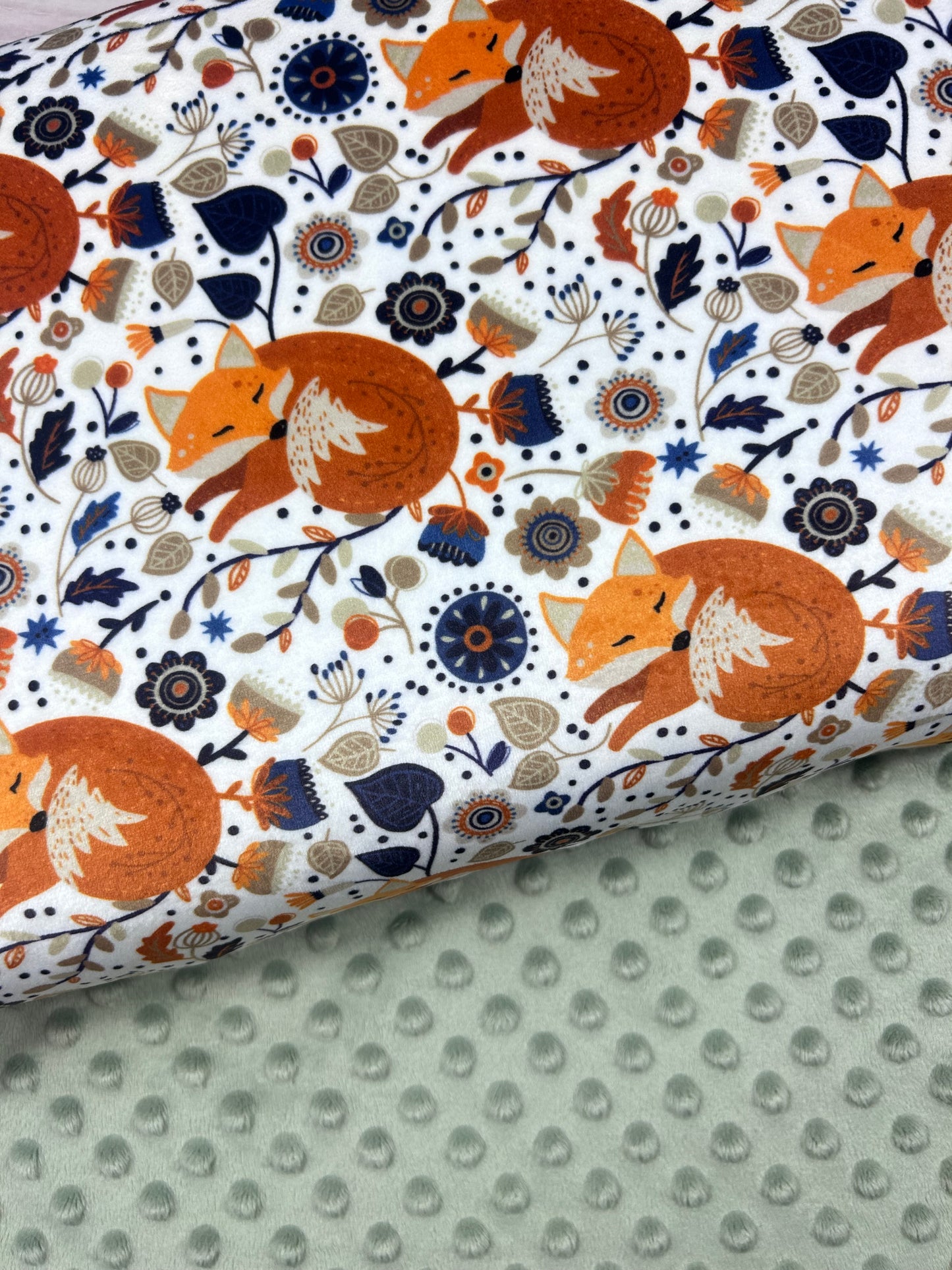 Whimsical Fox - Minky Fabric