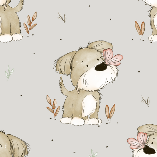 Flutter Boops on Grey (May Pre-Order) - Fabric