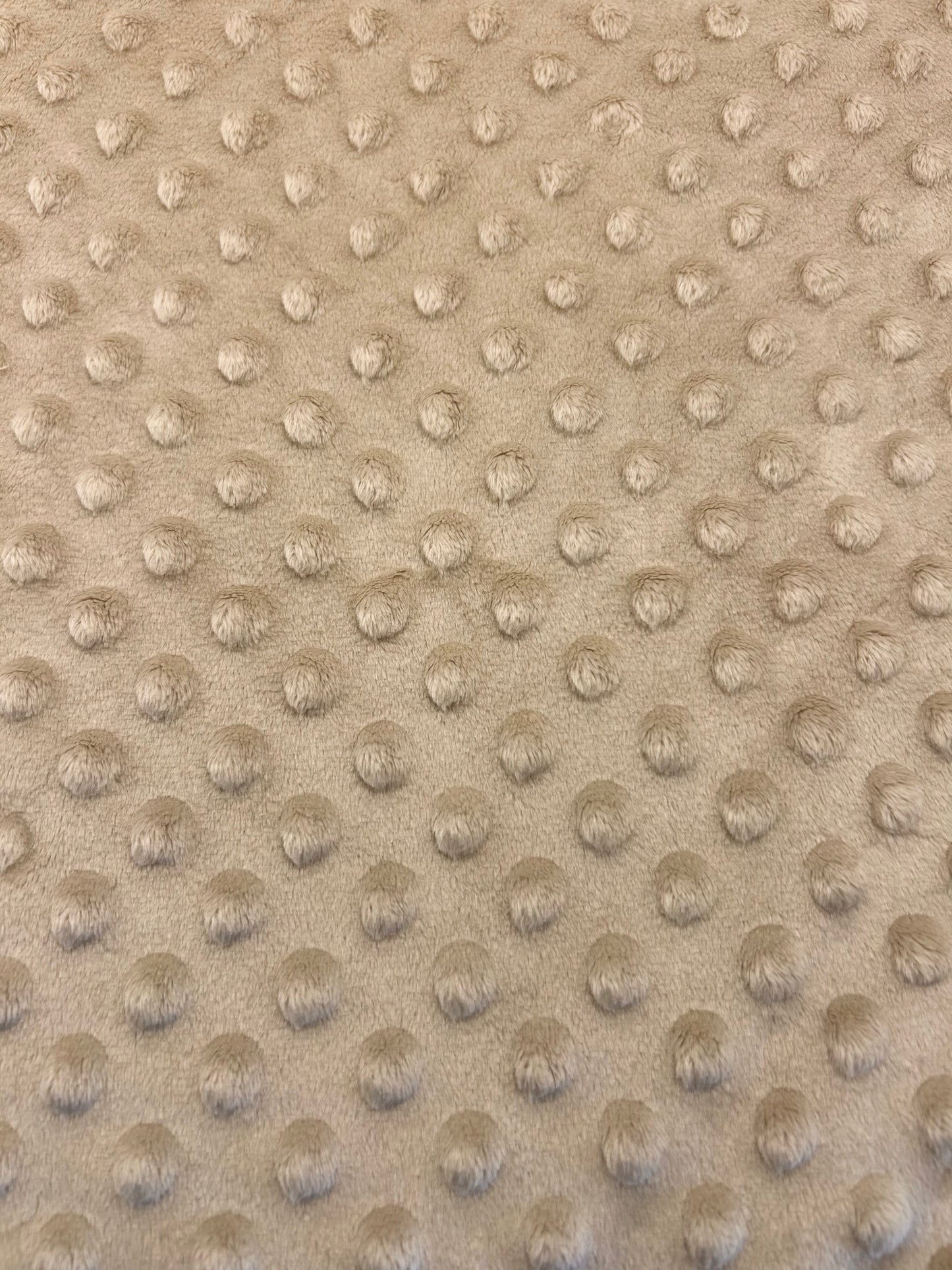 Premium Minky Dot Fabric - Bleached Sand