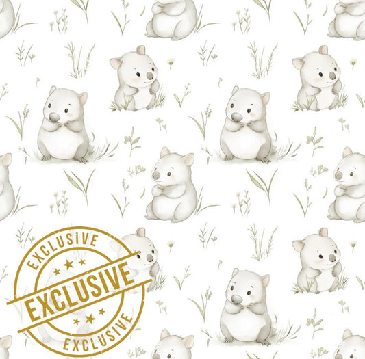 Baby Wombat - Exclusive Print (September Pre-Order) - Fabric