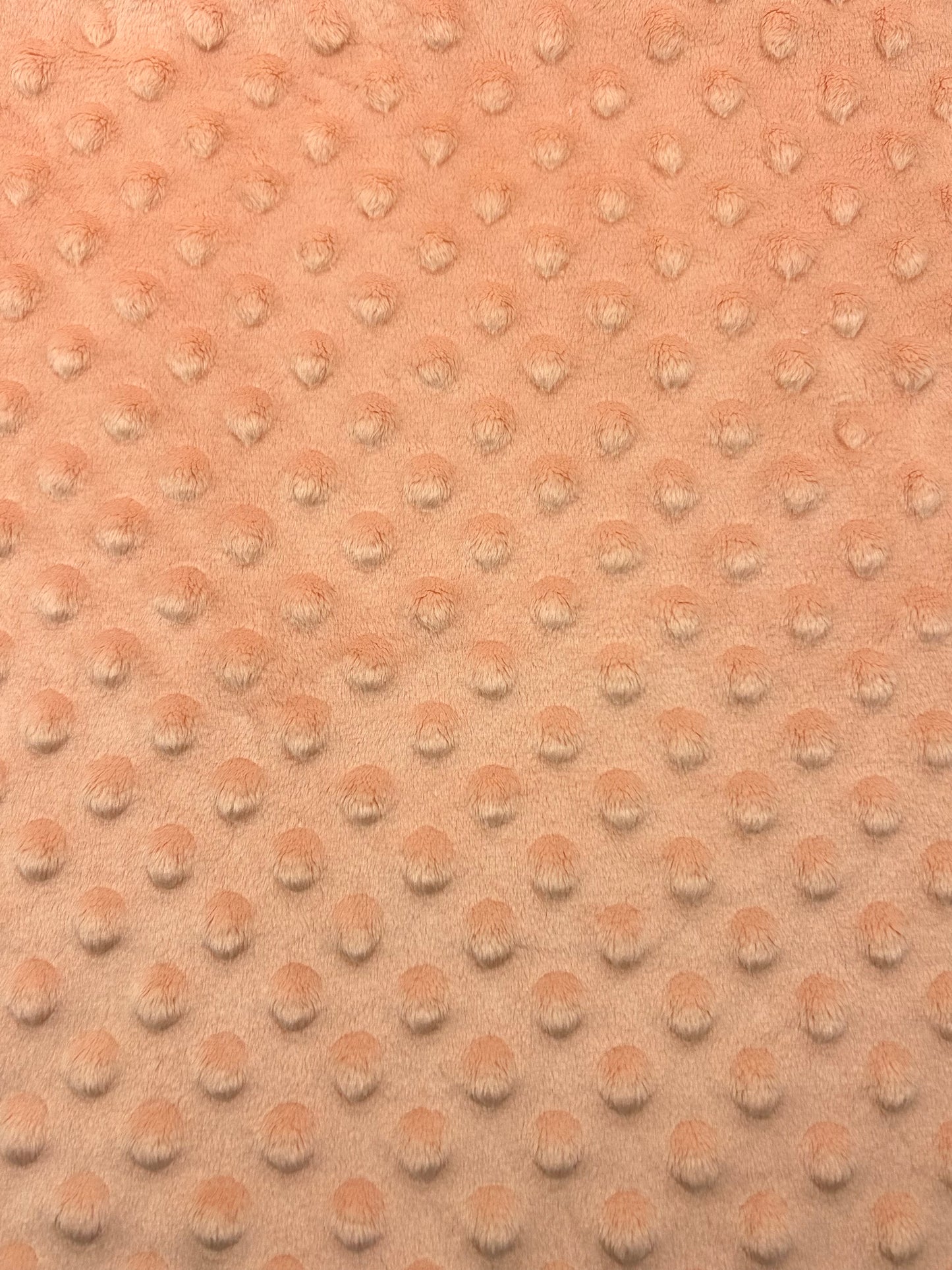 Premium Minky Dot Fabric - Peach Parfait