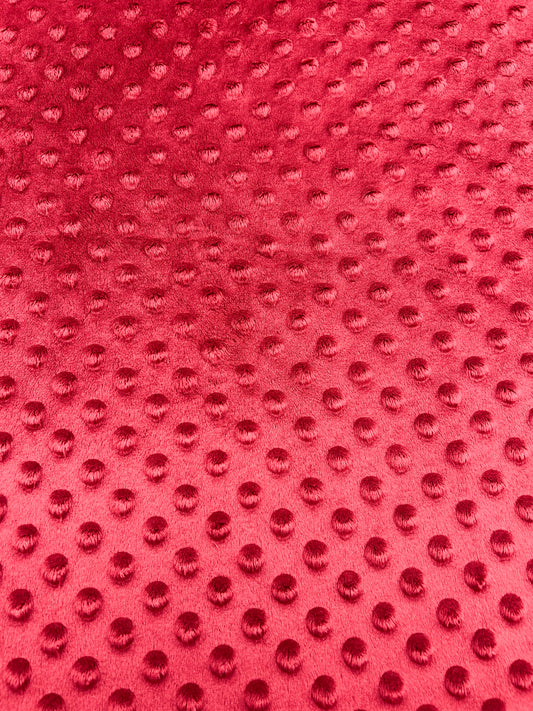 Premium Minky Dot Fabric - Deep Claret