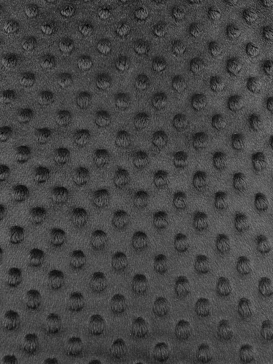 Premium Minky Dot Fabric - Black