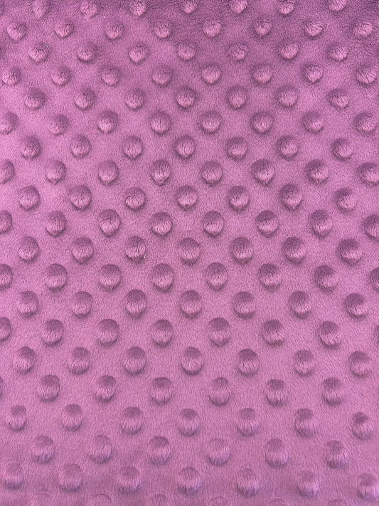 Premium Minky Dot Fabric - Dusky Orchid