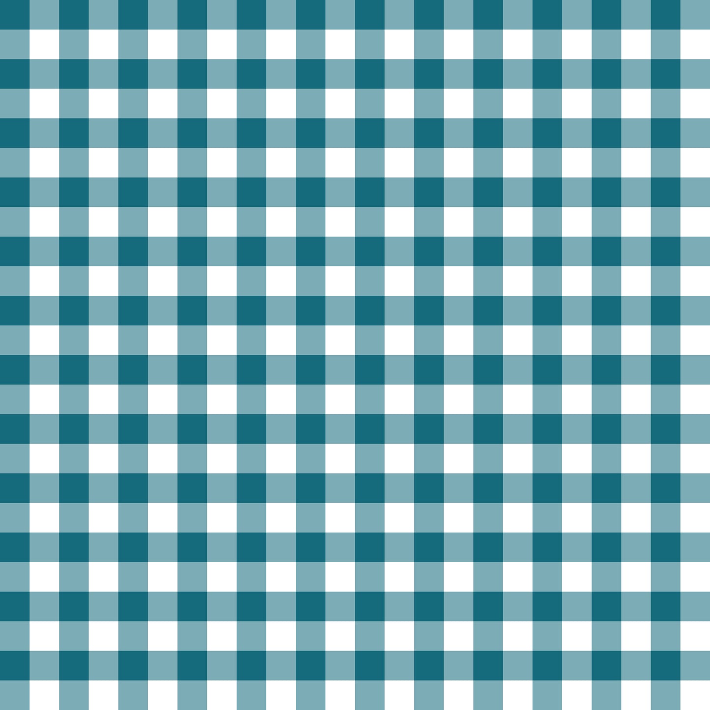 Gingham Teal (September Pre-Order) - Fabric