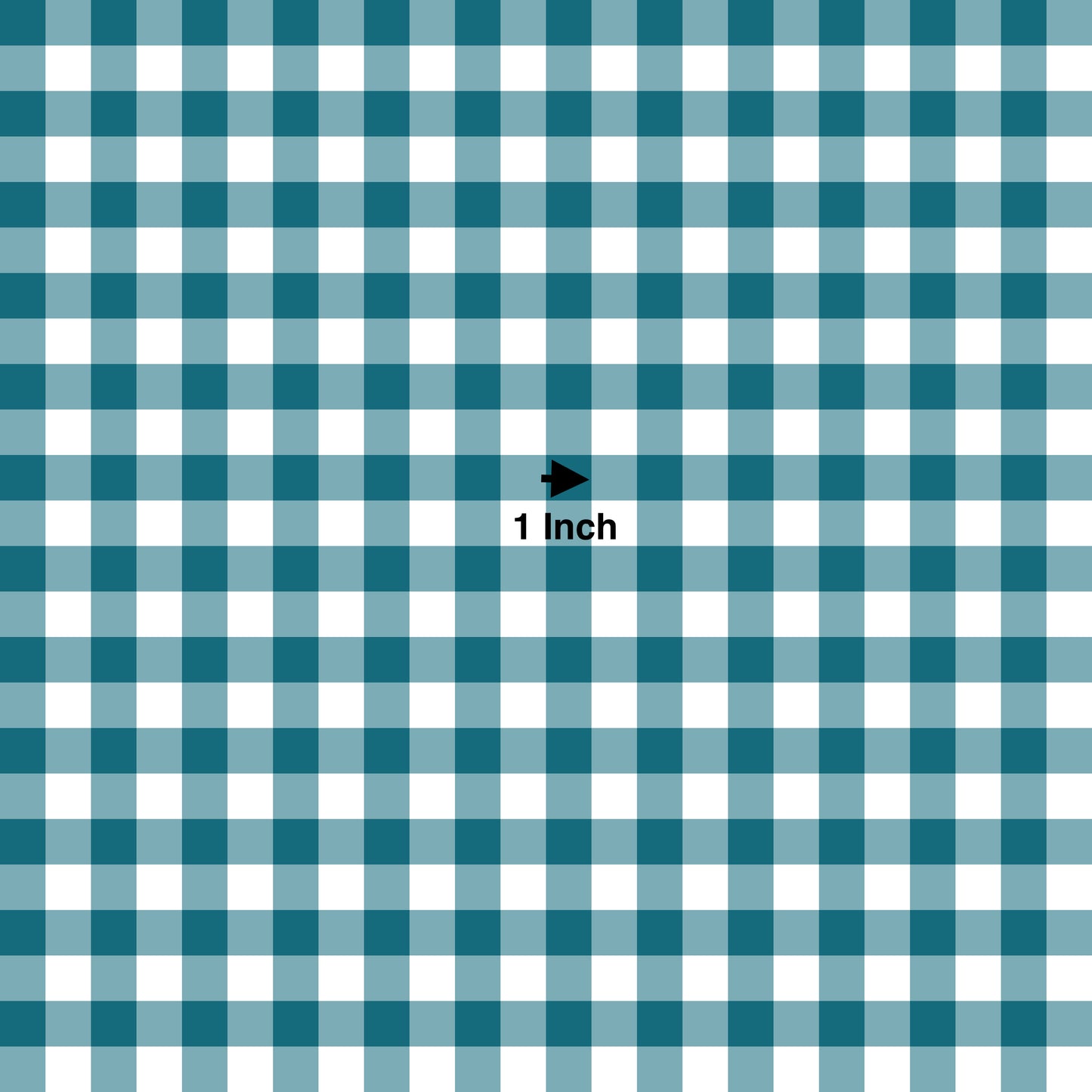 Gingham Teal (September Pre-Order) - Fabric