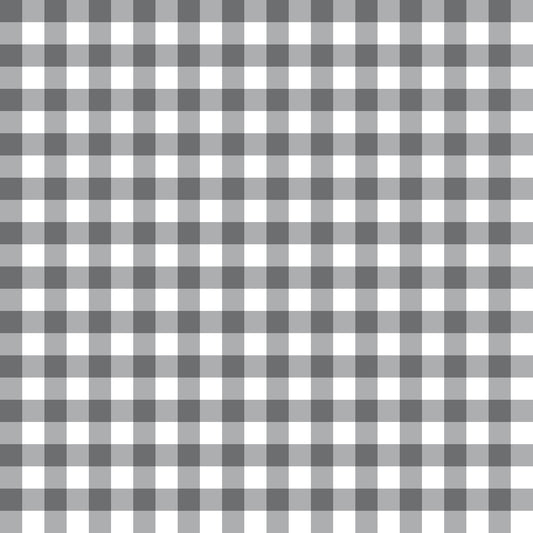 Gingham Dark Grey (September Pre-Order) - Fabric
