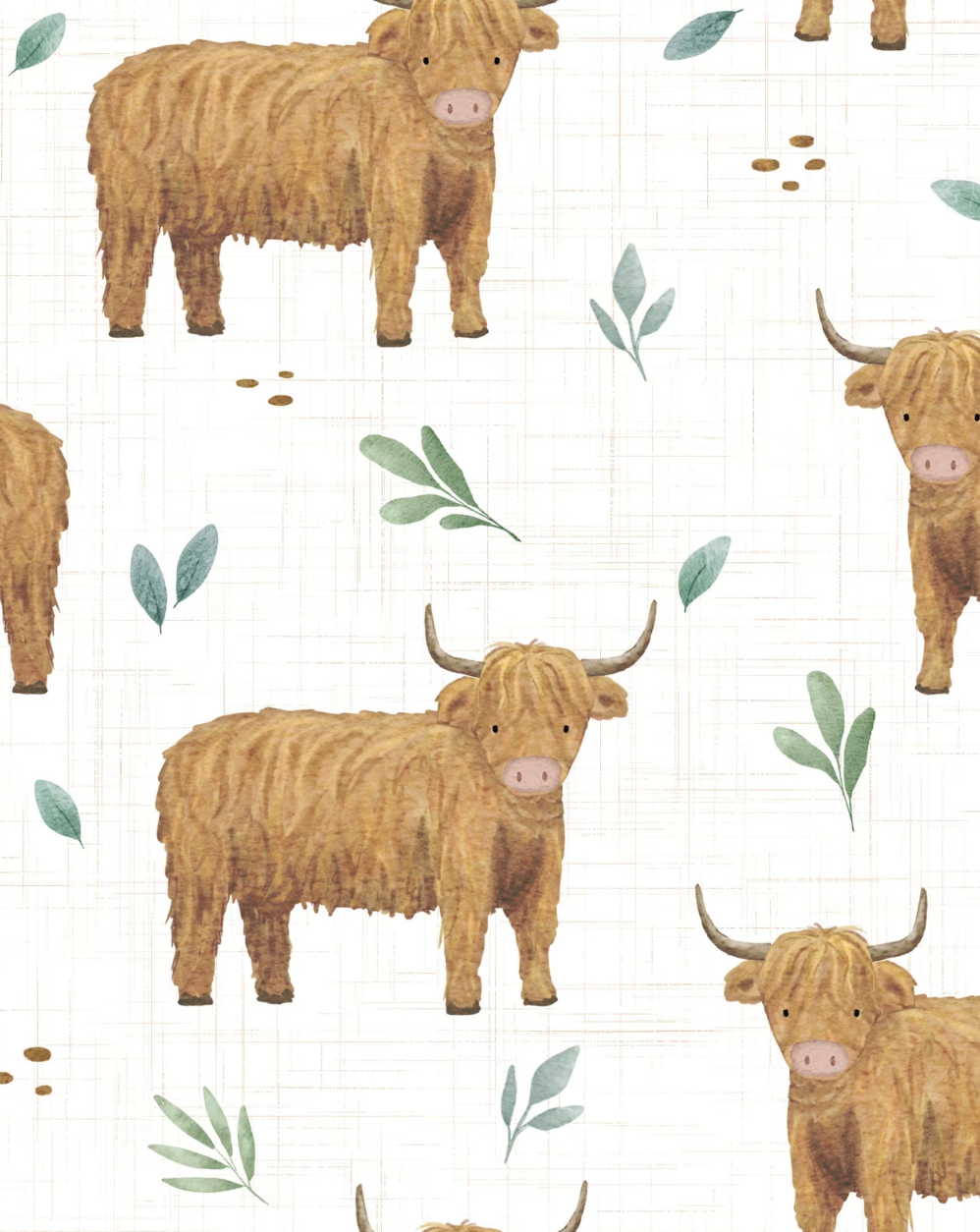 Highland Cows - Woven Fabric