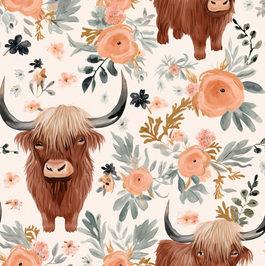 Highland Cows - Dolly (August Pre-Order) - Fabric