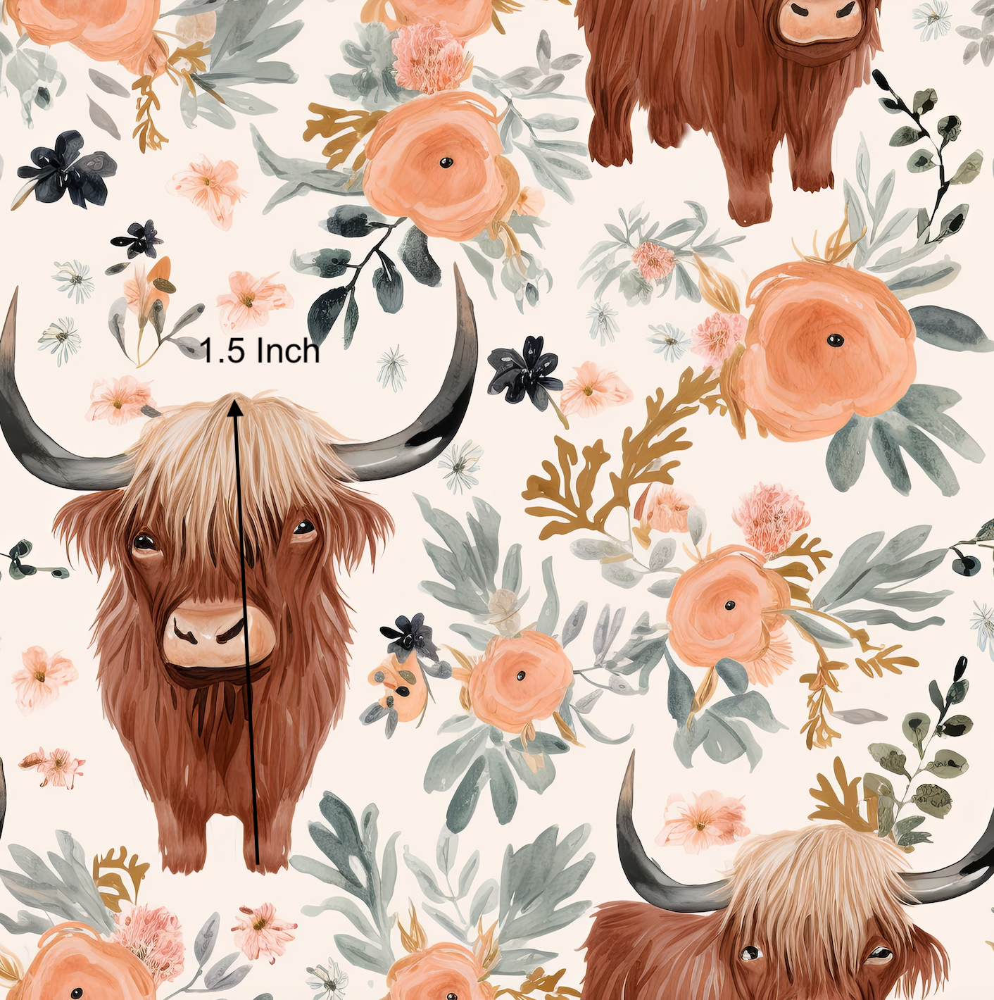 Highland Cows - Dolly (July Pre-Order) - Fabric