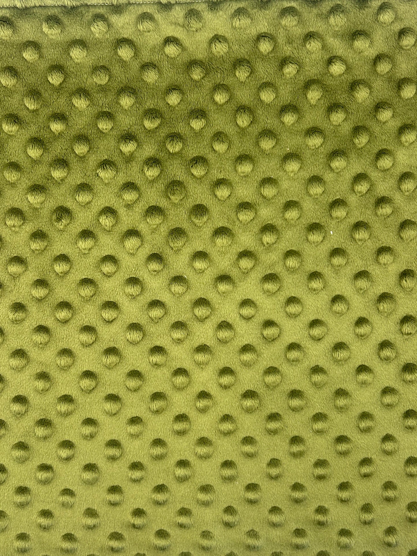 Premium Minky Dot Fabric - Olive Branch